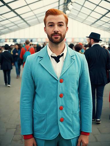 Man in Tintin Costume at Cosplay Festival