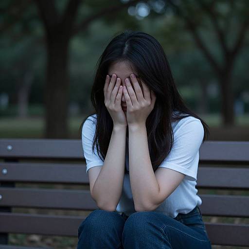 Solitary Woman Reflecting at Dusk