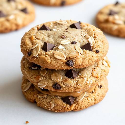 Soft Baked Oat Peanut Butter Cookies