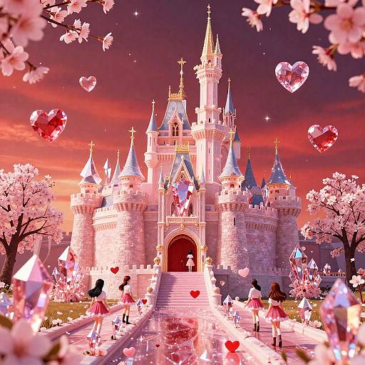 Valentine's Day Crystal Castle Fantasy