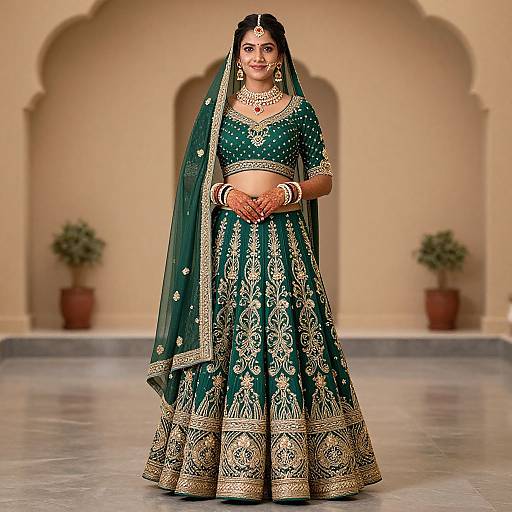 Traditional Indian Wedding Dress Pose