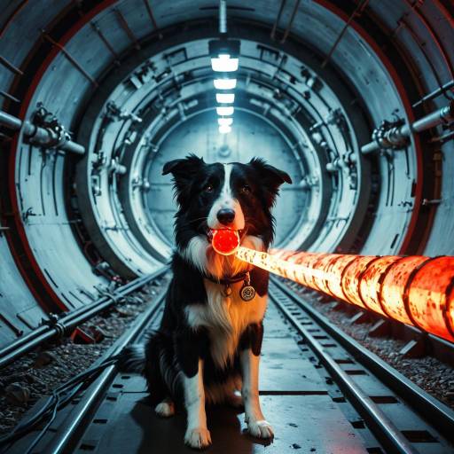 Border Collie in Nuclear Reactor Tunnel