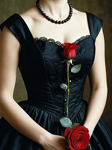 Queen Victoria Style Black Dress