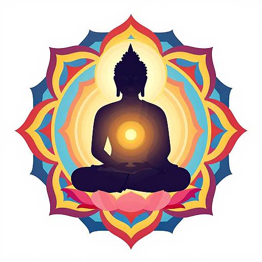 Buddha Chakra Mandala Illustration