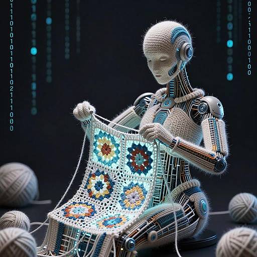 Cybernetic Crochet AI Creating Digital Tapestry