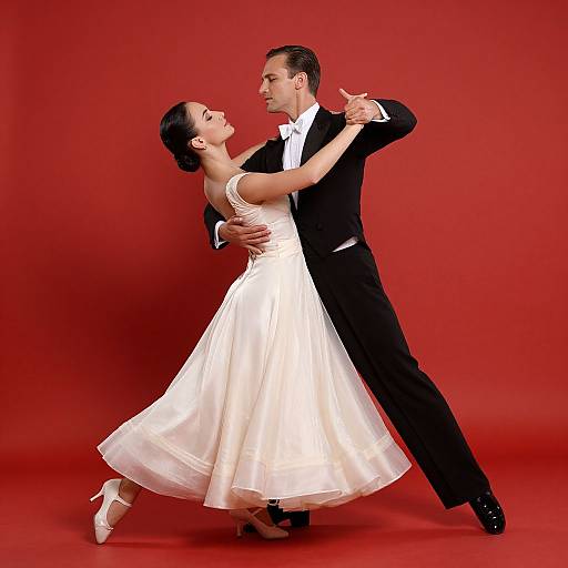 Elegant Couple in Formal Dance Pose