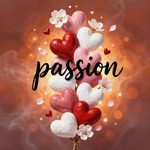 Encaustic Resin Hearts with Passion