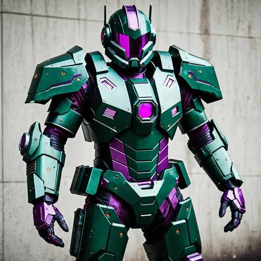 Dark Green and Purple Armored Cosplay Costume