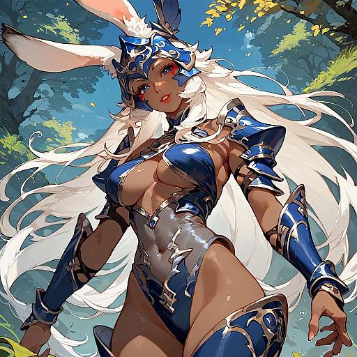 Viera Girl in Serene Forest Armor