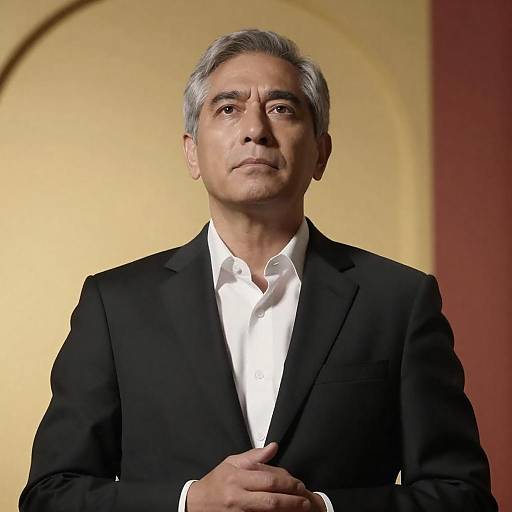 Dramatic Portrait of a Middle-Aged Man