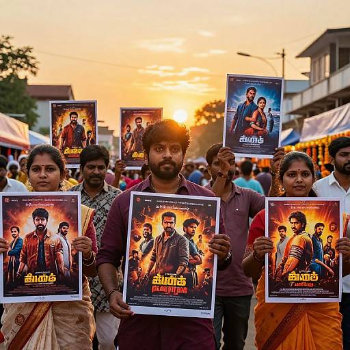 Photorealistic Tamil Movie Festival Scene