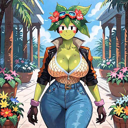 Elemental Plant Humanoid with Floral Accessories