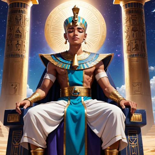 Egyptian Boy in Starry Throne