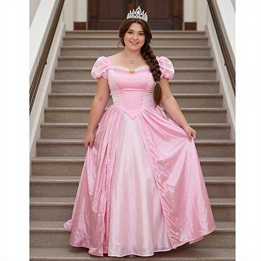 Plus Size Princess in Pink Dress