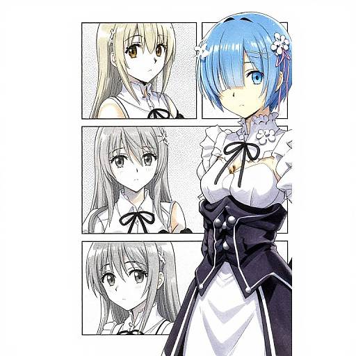 Manga Page Featuring Lucy and Rem