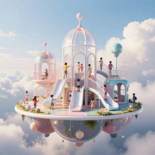 Floating Island Playground Above Clouds