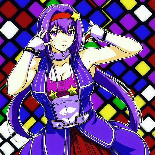 Illustration of Asamiya athena, the king of fighters in the style of Sayori (neko works)