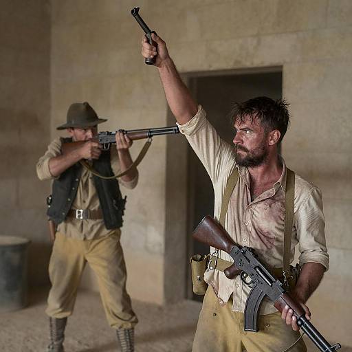 Dramatic Confrontation in a Dusty Room