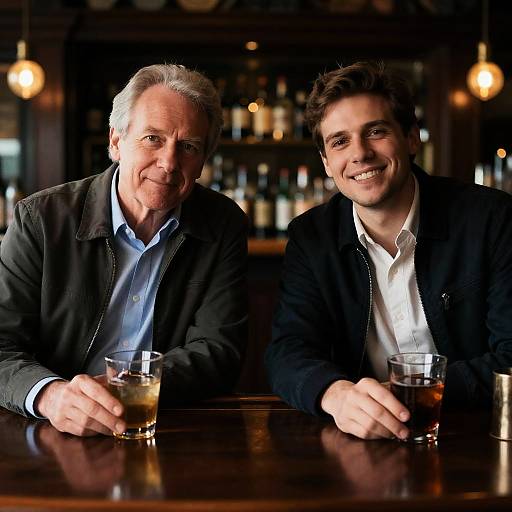 Charming Bar Conversation Between Friends