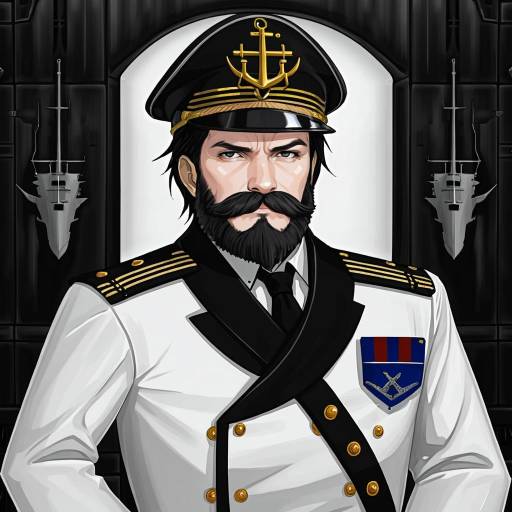 Illustration of Abyssal admiral (kancolle), kantai collection in the style of Aposine