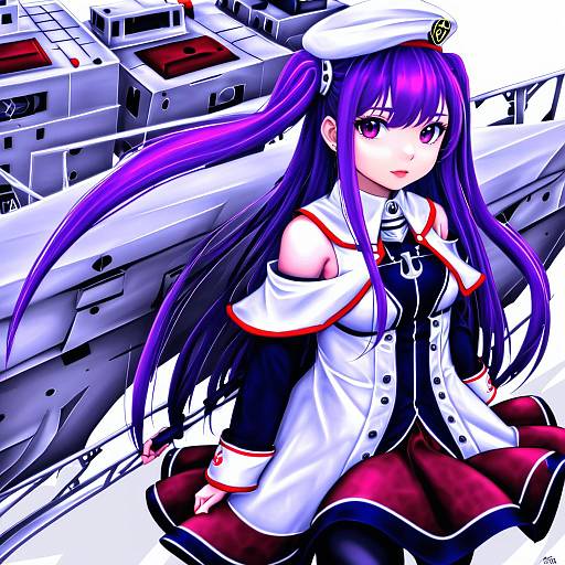 Illustration of Ajax (azur lane), azur lane in the style of Vivo (vivo sun 0222)