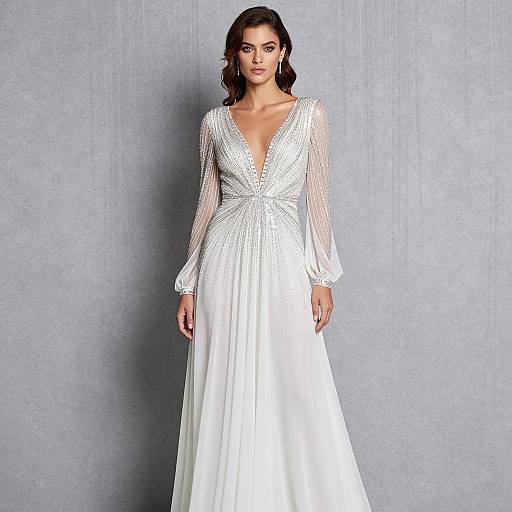 Elegance in Sparkly Evening Gown