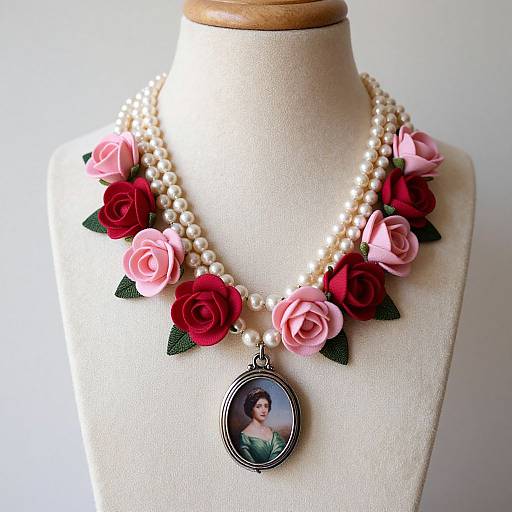 Elegant Pearl Necklace with Vintage Locket