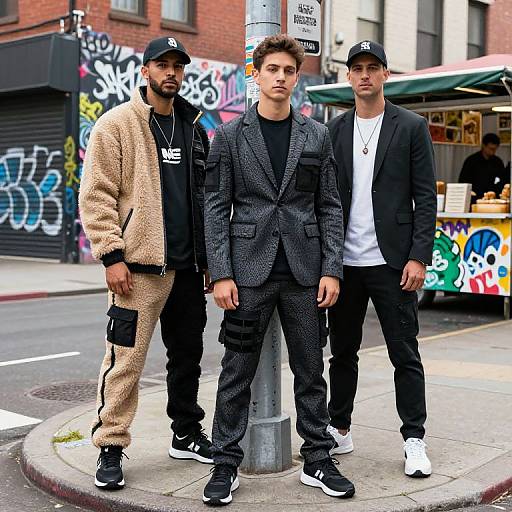 Streetwear Suits with Urban Textures