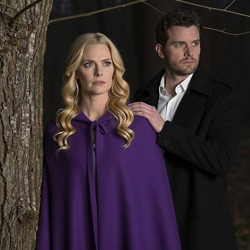 Mysterious Duo in a Forest Scene