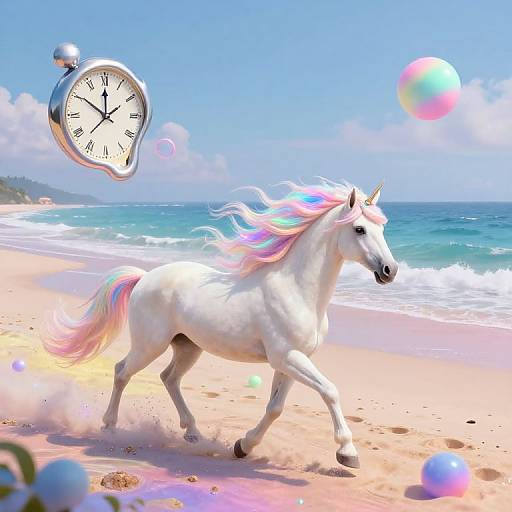 Surreal Unicorn Dreamscape Journey