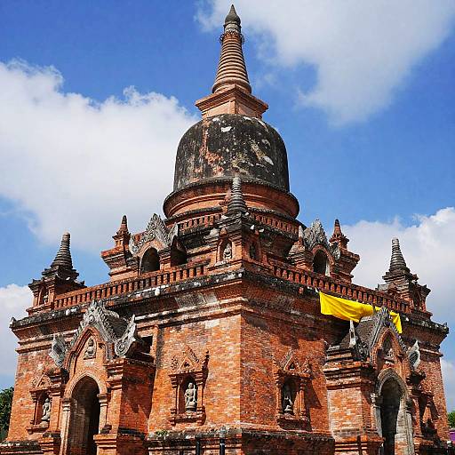 Majestic Weathered Buddhist Temple