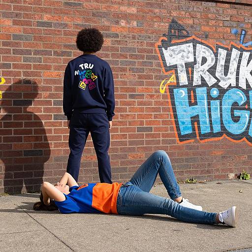 Urban Outdoor Scene with Varied Fashion