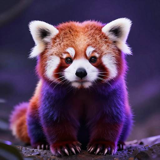 Radiant Purple Anime Red Panda