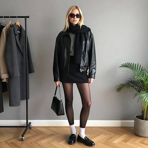 Chic Blonde Woman in Casual Outfit