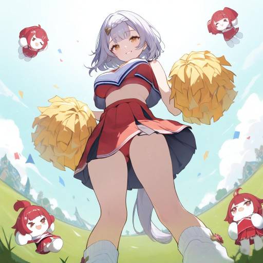 Cheerleading Noelle in Dynamic Action