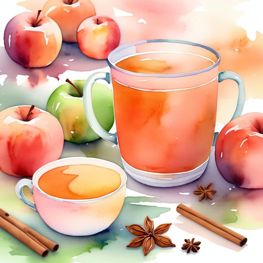 Whimsical Watercolor: Cozy Apple Cider Art