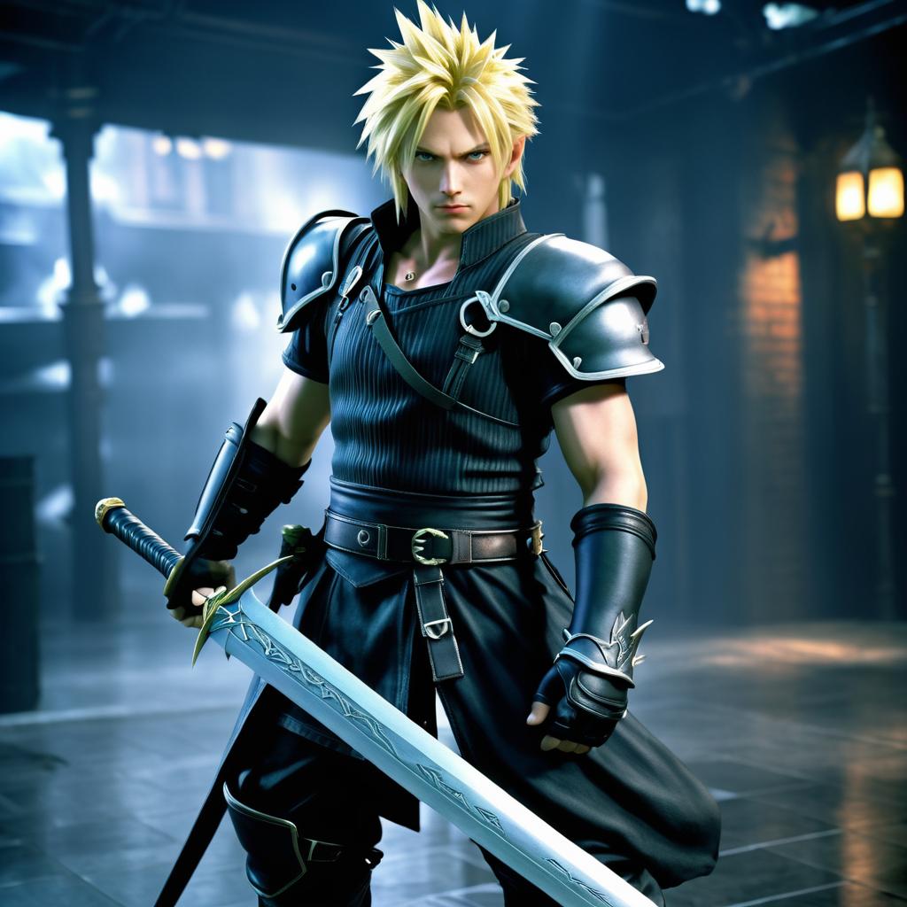 Photorealistic Cloud Strife Portrait