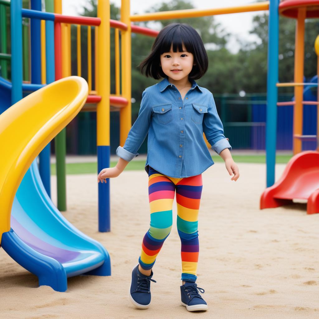 Playful Innocence in a Colorful Playground