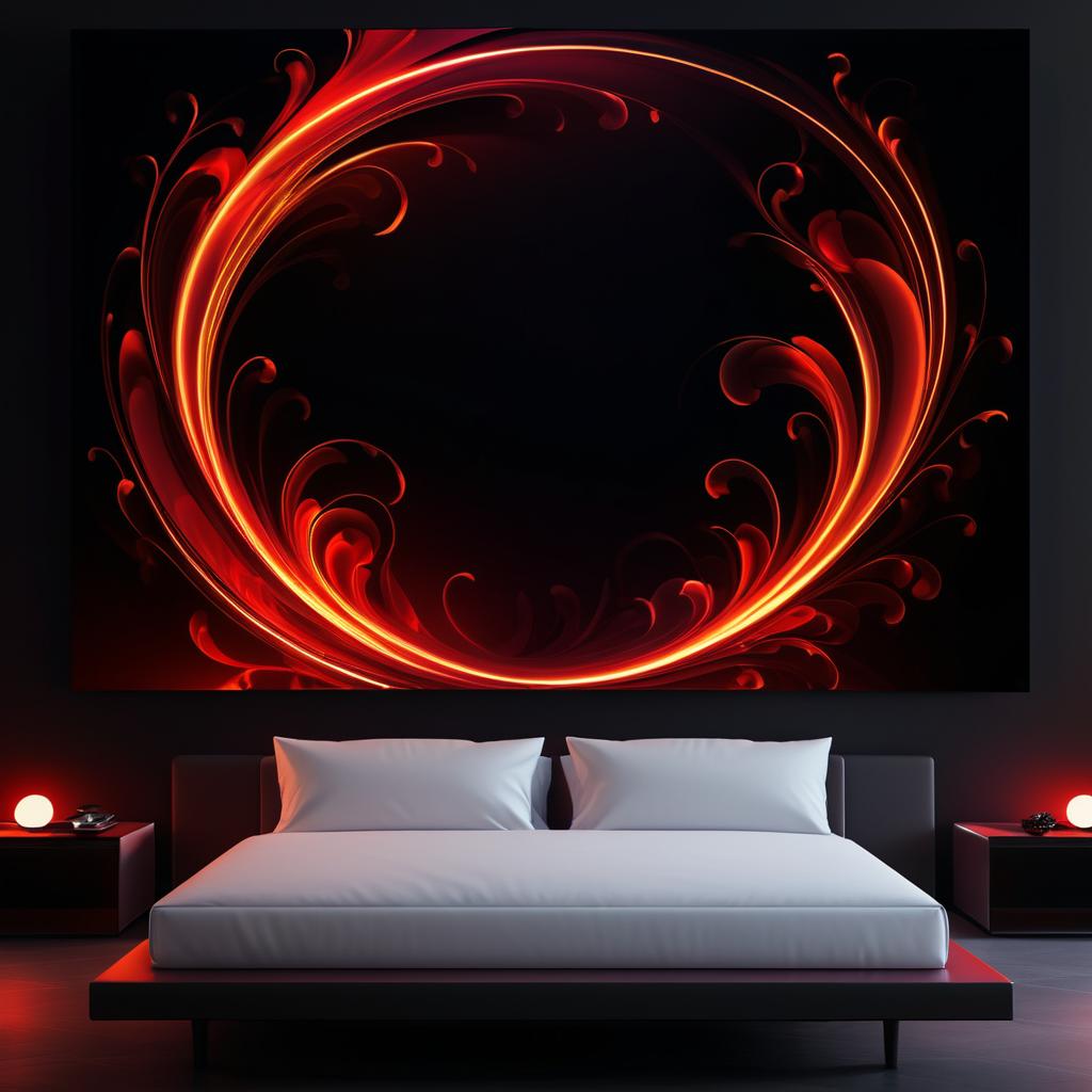 Ethereal Flame-Shaped Light Art