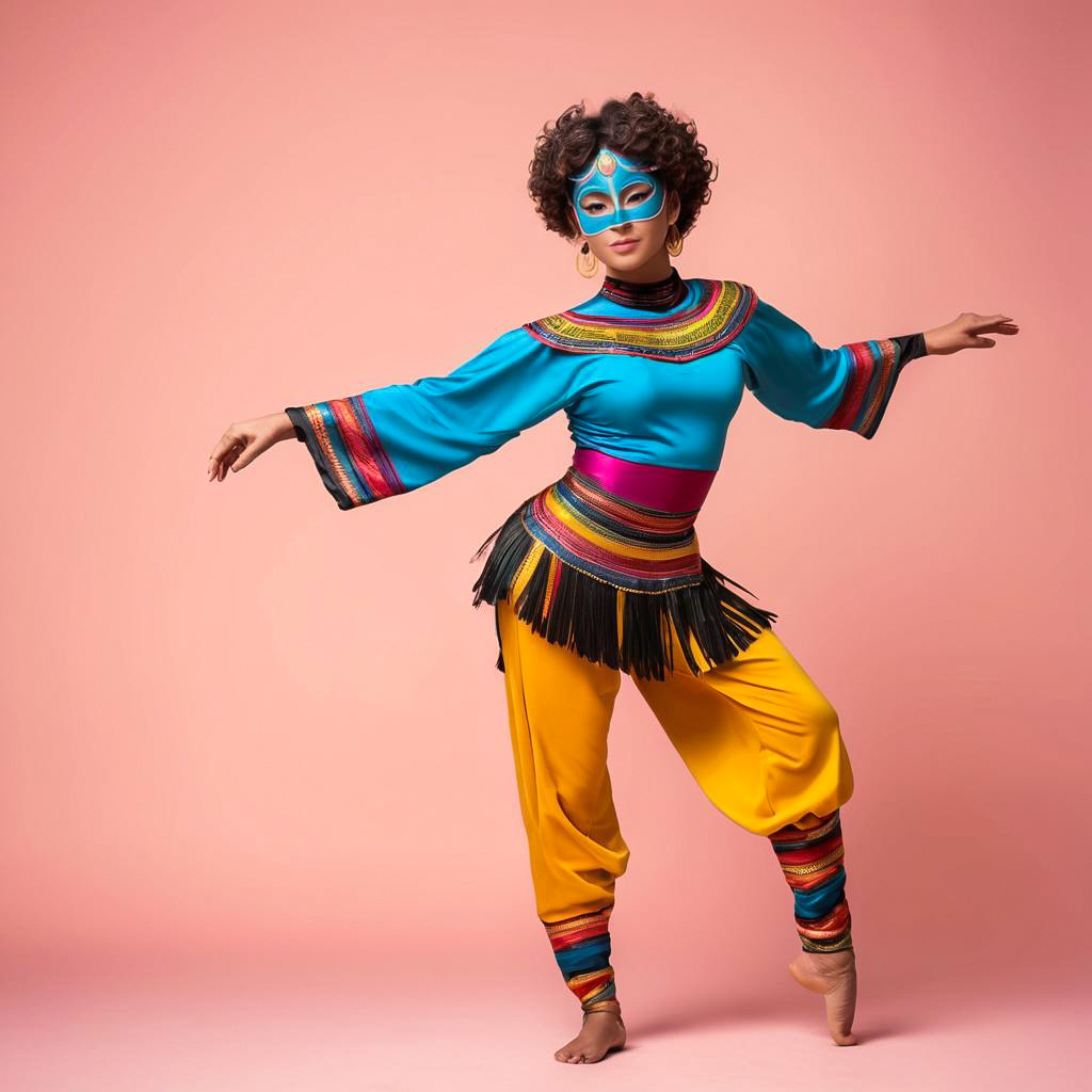 Vibrant Andean Dance Performer Portrait