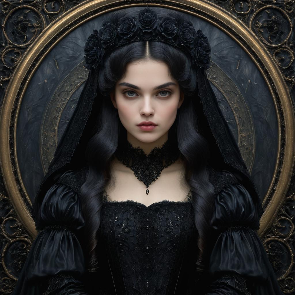 Gothic Princess Portrait in Dark Aesthetic