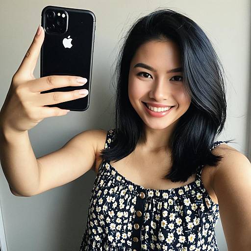 Mia's Radiant Selfie in Sundress