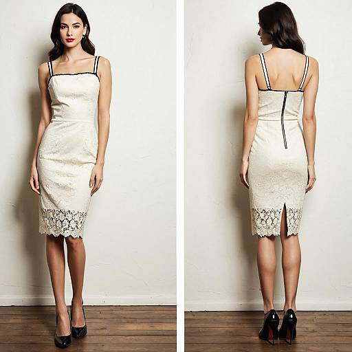 Elegant Vintage Lace Overlay Dress Look