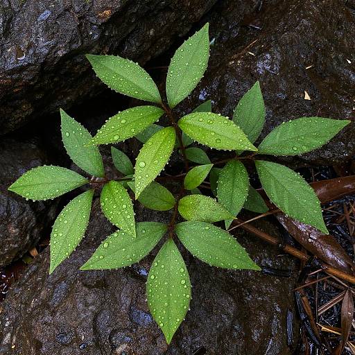 Plantas Silvestres en Bosque Lluvioso