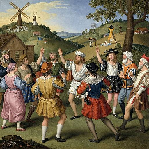 Brueghelian Festive Harvest Celebration