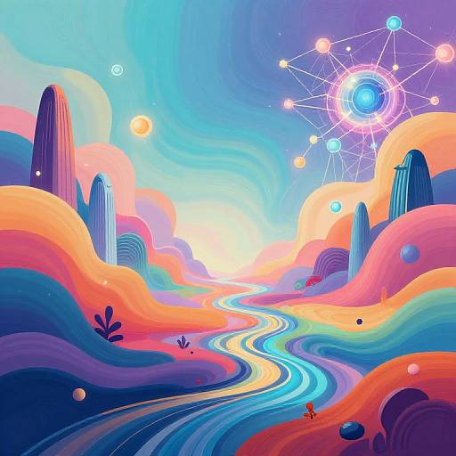 Futuristic Abstract AI Landscape