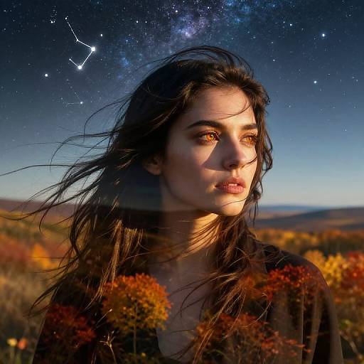 Enigmatic Cosmic Autumn Portrait