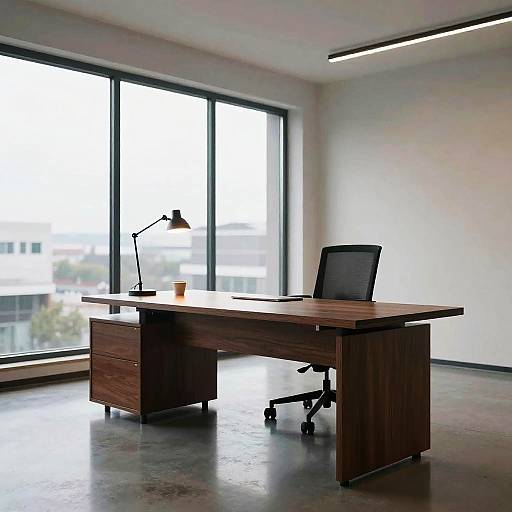 Modern Office Desk by Window