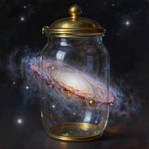 Whimsical Milky Way in Brass Jar