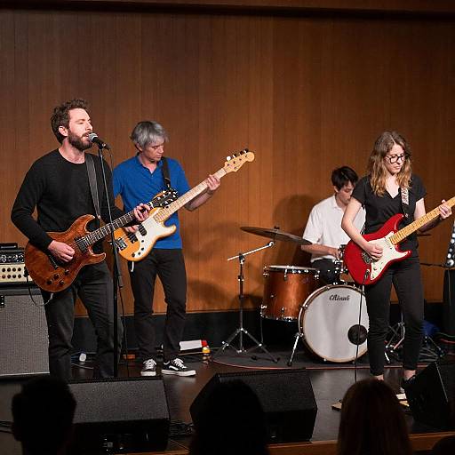 Vibrant Live Band Performance on Stage